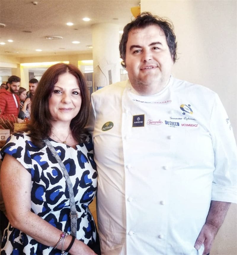 Tiziana con lo chef Gennaro Esposito